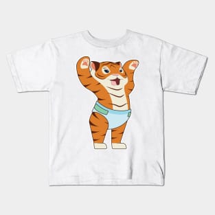 Baby Tiger with Underpants Kids T-Shirt